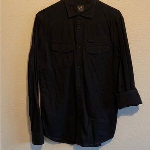 Black sporty button down